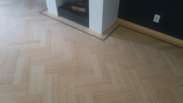 Bamboe visgraatvloer